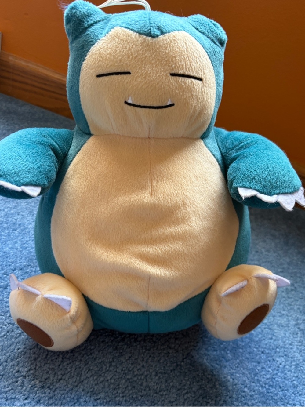Pokemon Blue and Cream Snorlax Plush Stuffed Animal